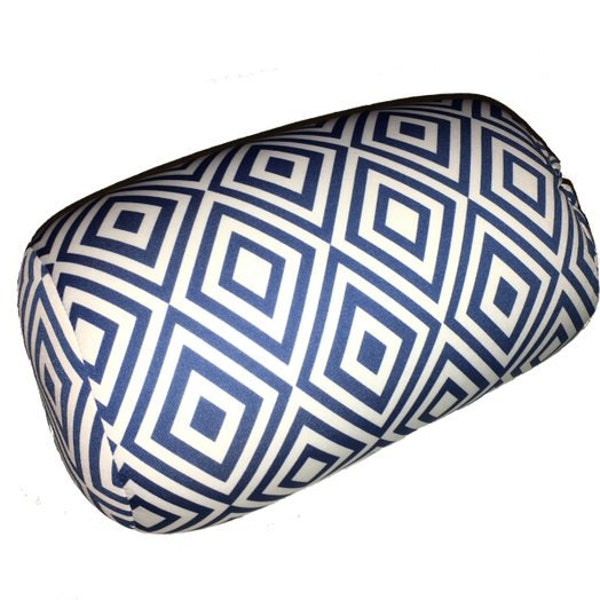 Microbead Bolster Diamond Pattern Pillow-Blue