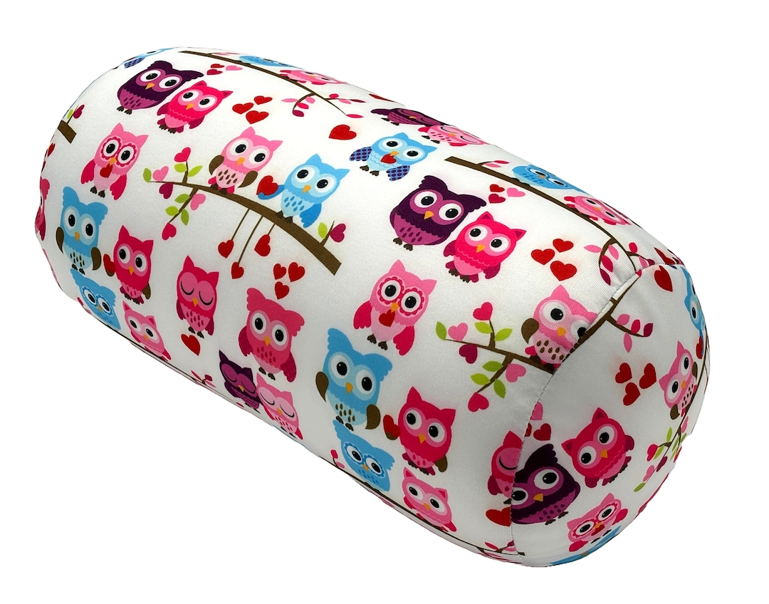 Mushy Pillows Microbead Bolster Roll Pillow cute Owls Etsy