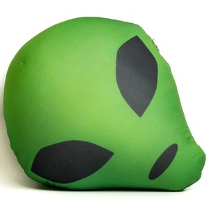 Almohada mullida de microperlas extraterrestres de color gris suave