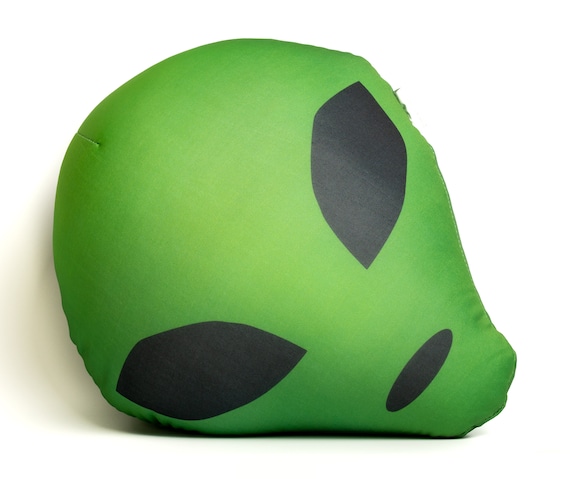 Soft Grey Alien Microbead Mushy Pillow