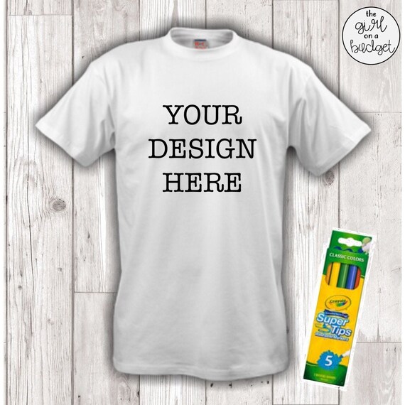 Custom Kids Diy Coloring T Shirt Etsy