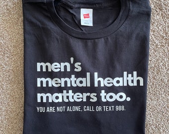 Men's Mental Health Matters Black T-Shirt READY TO SHIP!