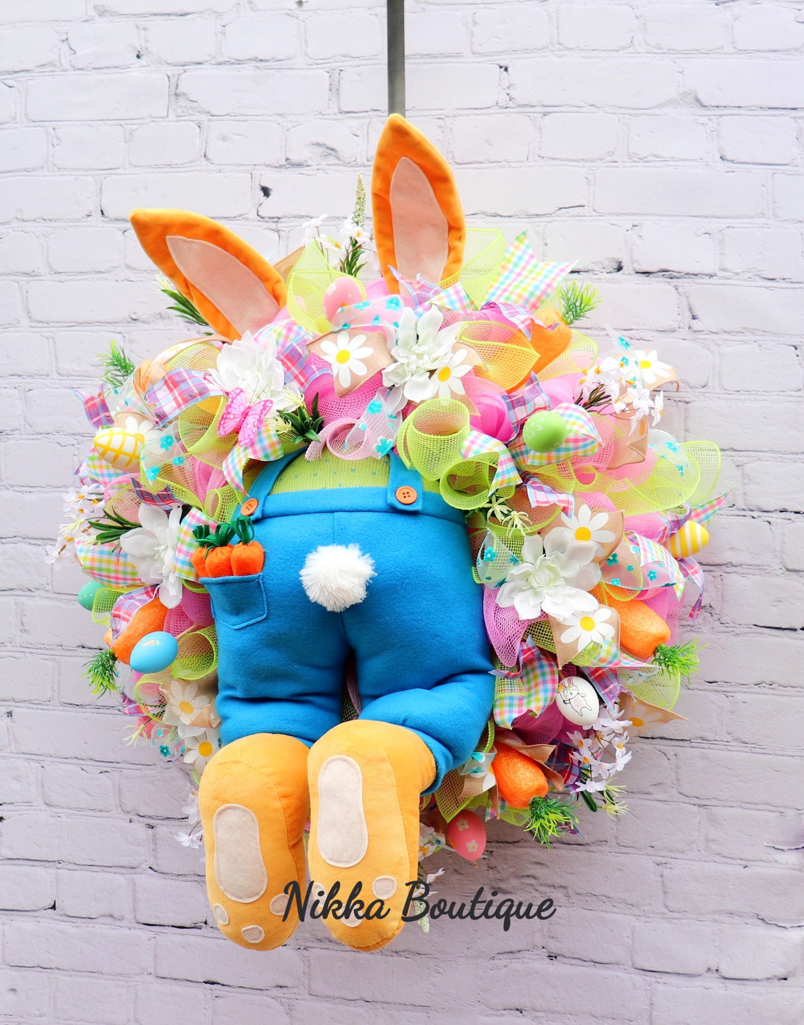 Easter Wreath Easter Bunny Wreath Spring Wreath Spring Etsy