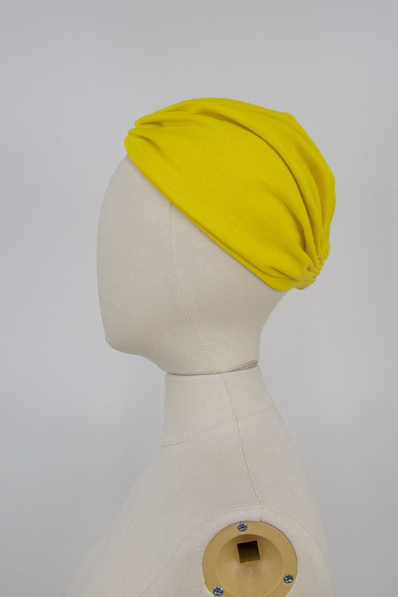 Vintage 1960s Yellow Boutique Kate's Turban, 60s … - image 4