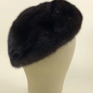 Vintage 1950s Mr. D Mink Fur Hat, 50s Mod Hat, Vintage Mr. D Designer, 60s Winter Ski Hat, Sz OSFM image 6