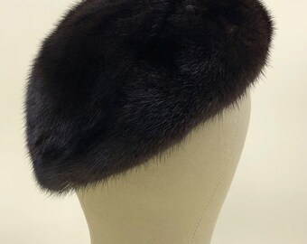Vintage 1950s Mr. D Mink Fur Hat, 50s Mod Hat, Vintage Mr. D  display picture 3