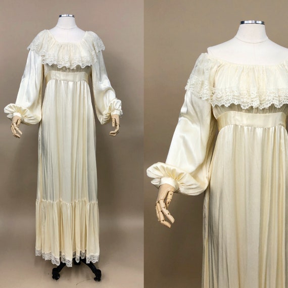 1970s Romantic Gunne Sax Maxi Dress, Bridal Gunne… - image 1