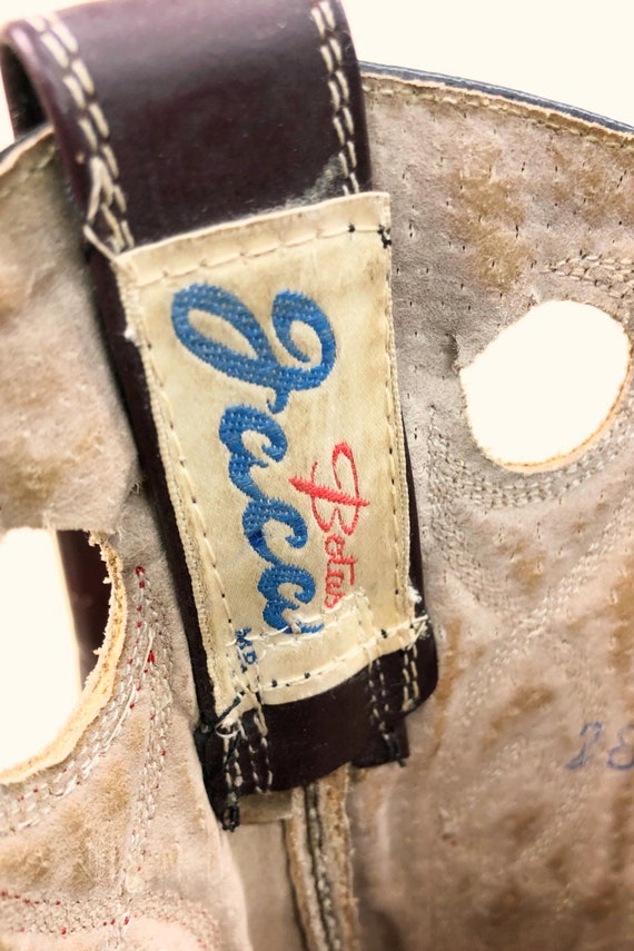 1980s Plum Leather Jaca Boots, Vintage Western Ja… - image 10