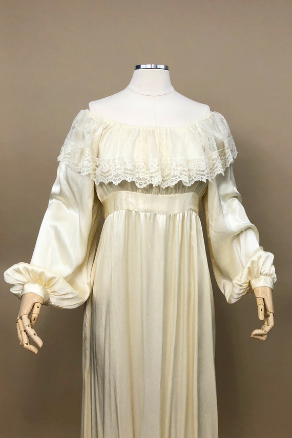 1970s Romantic Gunne Sax Maxi Dress, Bridal Gunne… - image 3