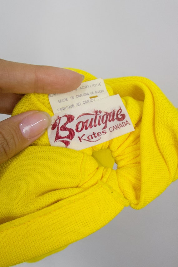Vintage 1960s Yellow Boutique Kate's Turban, 60s … - image 9