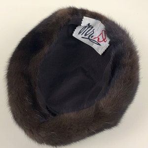 Vintage 1950s Mr. D Mink Fur Hat, 50s Mod Hat, Vintage Mr. D Designer, 60s Winter Ski Hat, Sz OSFM image 7