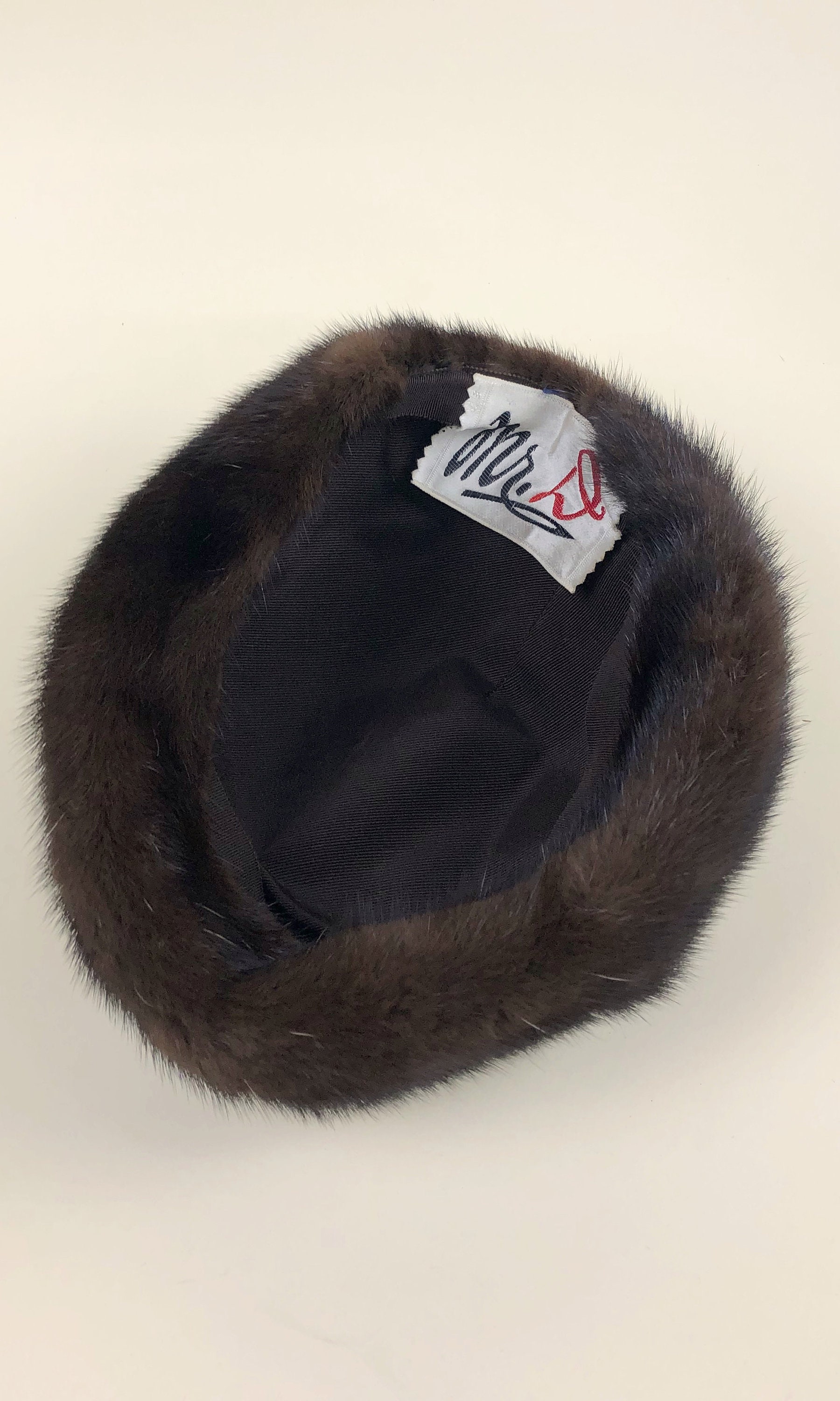 Vintage Women\'s 1960\'s Mr D Fur Mink Tam Style Hat Vintage Fur Tam Beret Hat: 1950s-1960s Women Midcentury  main image 3