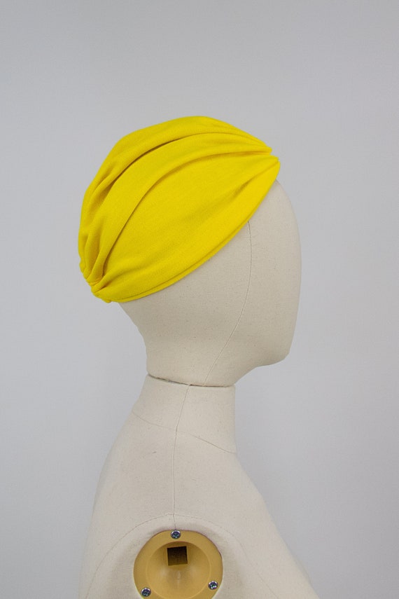 Vintage 1960s Yellow Boutique Kate's Turban, 60s … - image 6