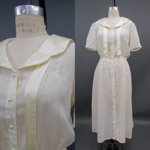 Vestido midi vintage de Sailor Gunne Sax de los años 70, Gunne Sax poco común, Cottage Core vintage, vestido vintage de algodón de Sailor, talla mediana, cintura 30&quot;