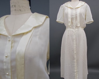 Vintage 1970s Sailor Gunne Sax Midi Dress, Rare Gunne Sax, Vintage Cottage Core, Vintage Sailor Cotton Dress, Size Medium, Waist 30"