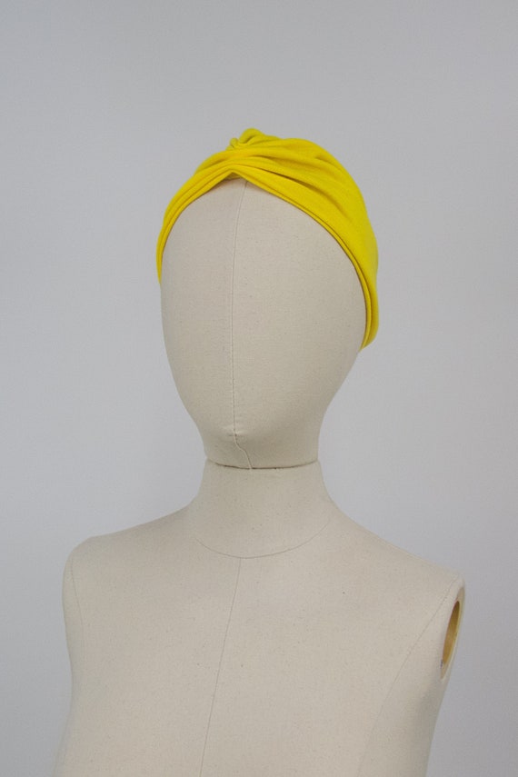 Vintage 1960s Yellow Boutique Kate's Turban, 60s … - image 3