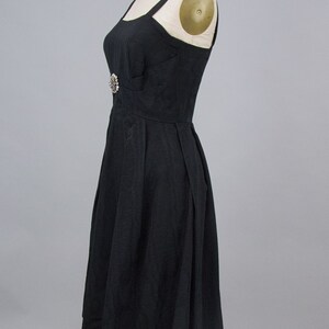 Vintage 1950s Primerose Paris Black Cocktail Dress, 50s Formal Dress, Vintage Cocktail Evening Dress, LBD, Chest 34 Waist 29 image 6