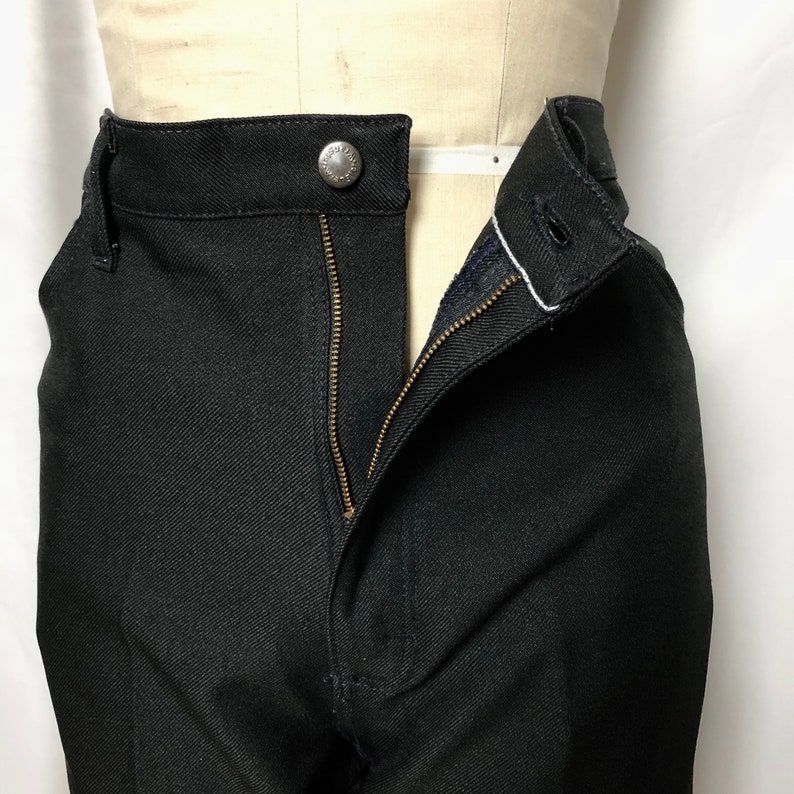 Made in The USA Vintage 1970s Black Perma Press Wrangler Pants 70s Mens Vintage Mens 38 Waist