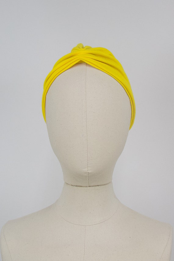 Vintage 1960s Yellow Boutique Kate's Turban, 60s … - image 2