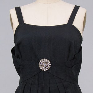 Vintage 1950s Primerose Paris Black Cocktail Dress, 50s Formal Dress, Vintage Cocktail Evening Dress, LBD, Chest 34 Waist 29 image 4