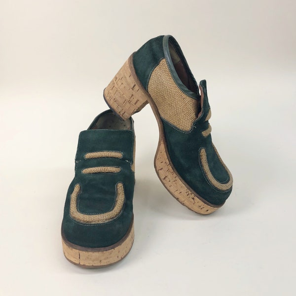 Green Platform Shoes Etsy
