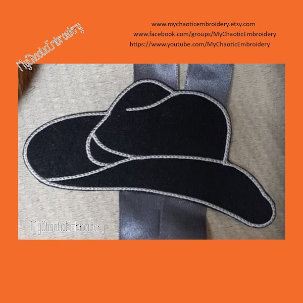 Cowboy Hat Applique Etsy