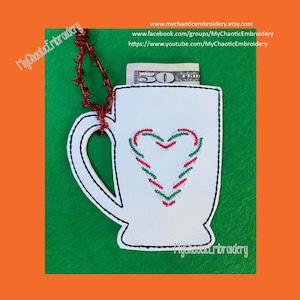 4 x 4 porte-cartes 6 fichiers- Menorah, GUI, Menthe poivrée/Canne en bonbon, Poinsettia, Nativité, mystère- Fichier numérique à broder à la machine