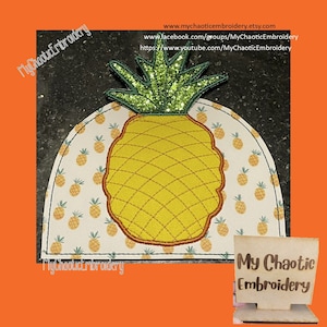 15x18 Küche Serviettenhalter Cover Ananas Applikation Designs - Digitale Datei Stickdatei Geschirr Tischwäsche