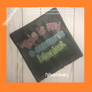 Ecommerce online shopping shopping shopper Blanket 3 sizes with knockdown 5x7, 6x10, 8x14 embroidery Digital file machine