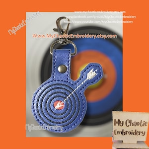 4x4 Archery bow arrow target KF keyfob key fob Digital machine embroidery