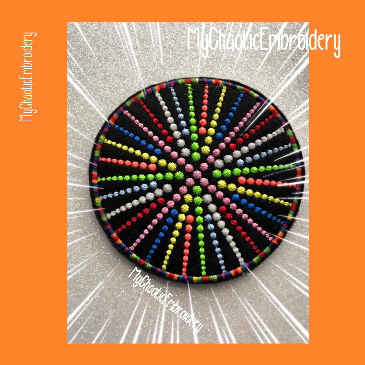 Mandela Mandella Rainbow Candlewick Knots Coaster 4x4 Designs Etsy