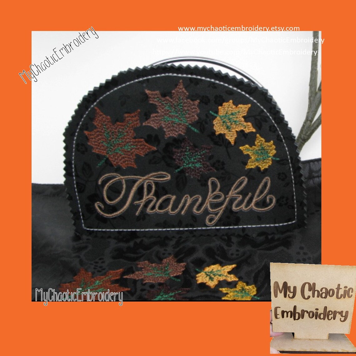 5x7 Kitchen Napkin Holder Cover Thankful Harvest Bounty Fall Etsy