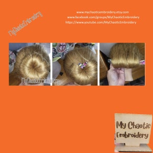Tucked Up Bun Twister ITH hidden hair accessory - bun holder maker -3 sizes  7x11 6x10 5x7 included Digital file machine embroidery