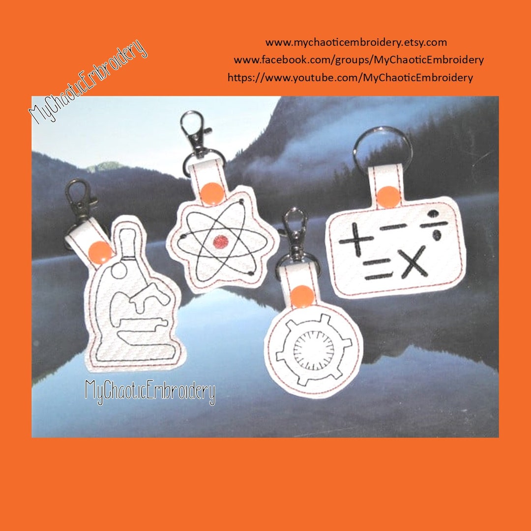 4x4 STEM Science Technology Engineering Mathmatics Keyfob Set of 4 ...