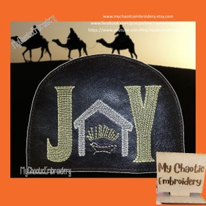 15x20 Küche Serviettenhalter Deckel JOY mit Krippe - Digitale Datei Stickdatei Stickmaschine Geschirr Tischwäsche