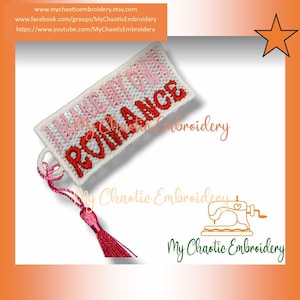 4x4 FSL freestanding lace bookmark I make my Own Romance Book Club Digital file machine embroidery school learn teacher teaching read