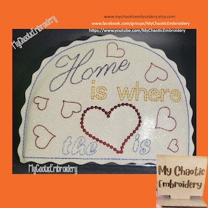 15x18 Küche Serviettenhalter Cover HOME ist, wo das Herz ist Designs - Digitale Datei Maschinenstickerei Geschirr Tischwäsche