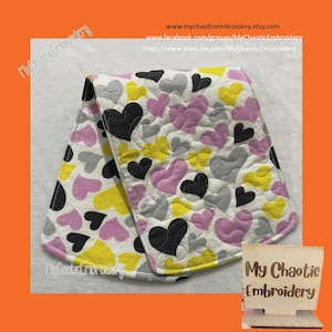 5x7, 6x10, 8x11 - 3 sizes fully IN THE HOOP burp cloths burpcloth embroidery fill stitch designs-Digital file machine
