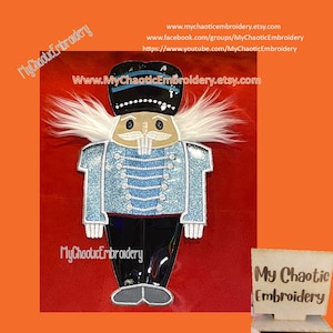 Nutcracker applique bundle 4 hoop sizes applique and fill stitch embroidery design Digital file machine