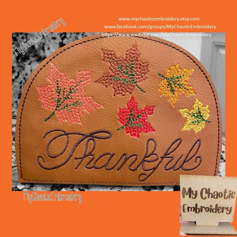 5x7 Kitchen Napkin Holder Cover Thankful Harvest Bounty Fall Etsy