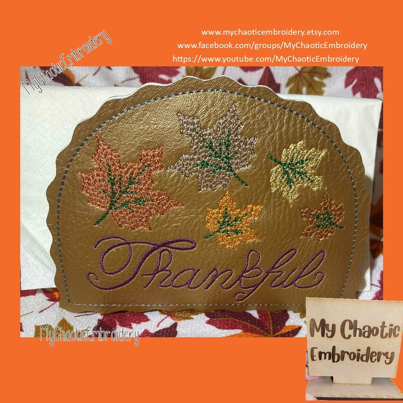 5x7 Kitchen Napkin Holder Cover Thankful Harvest Bounty Fall Etsy