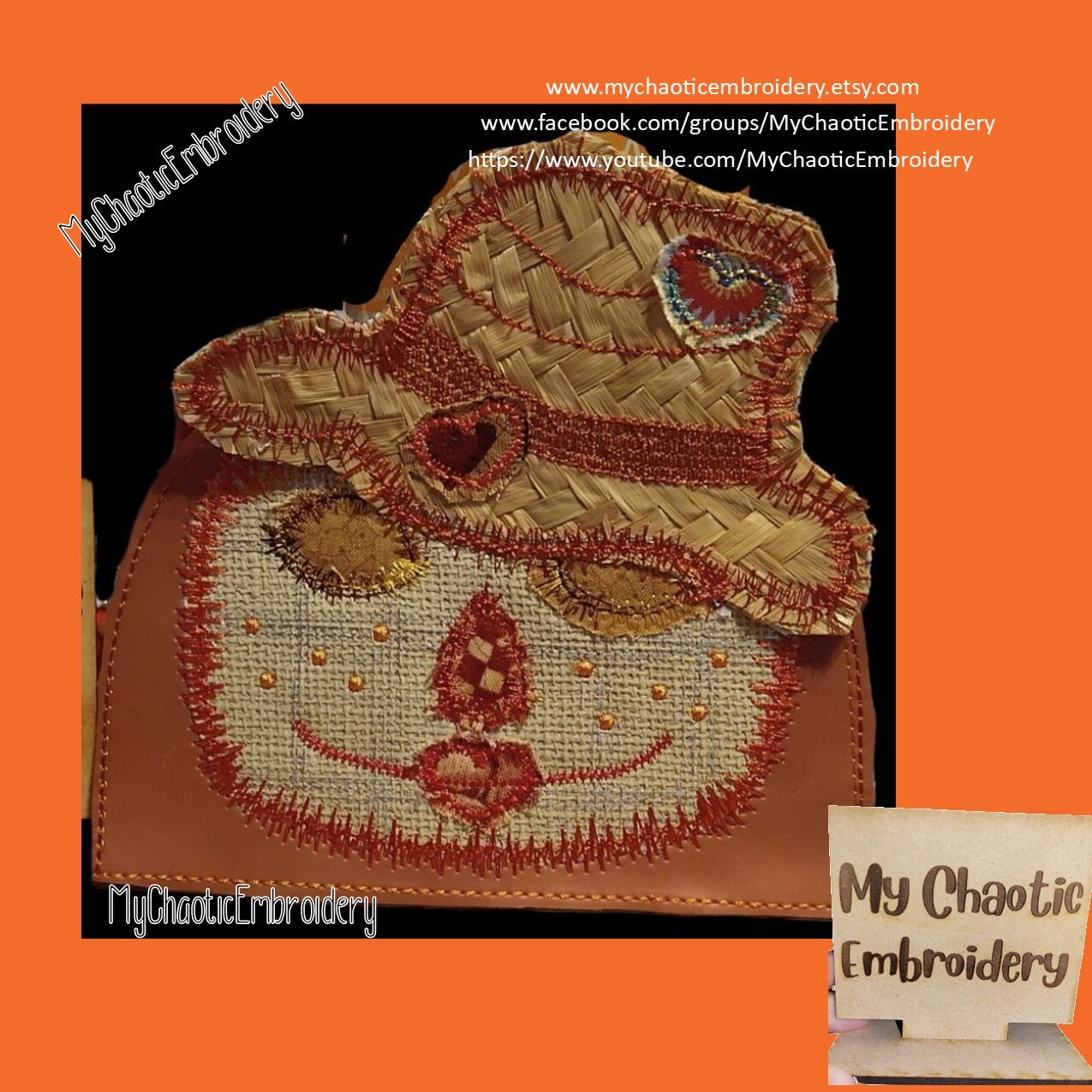 5x7 Kitchen Napkin Holder Cover Scarecrow Pair Reverse Etsy