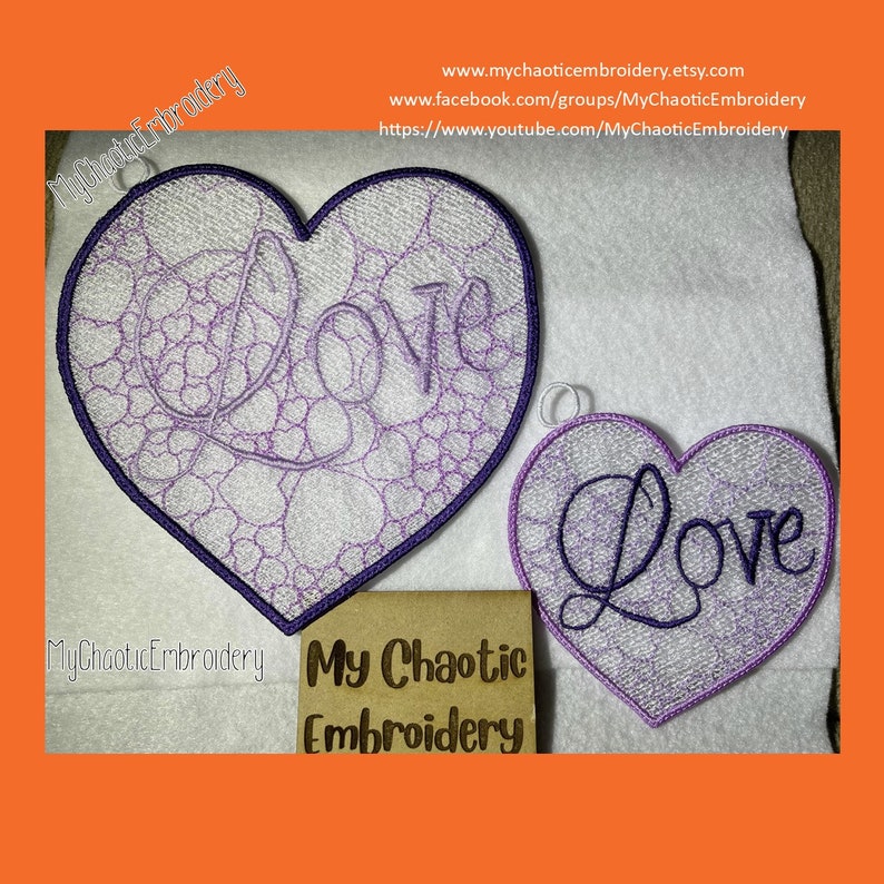 Free Standling Lace FSL Mandala Heart Love Hearts Ornament Designs 3 ...