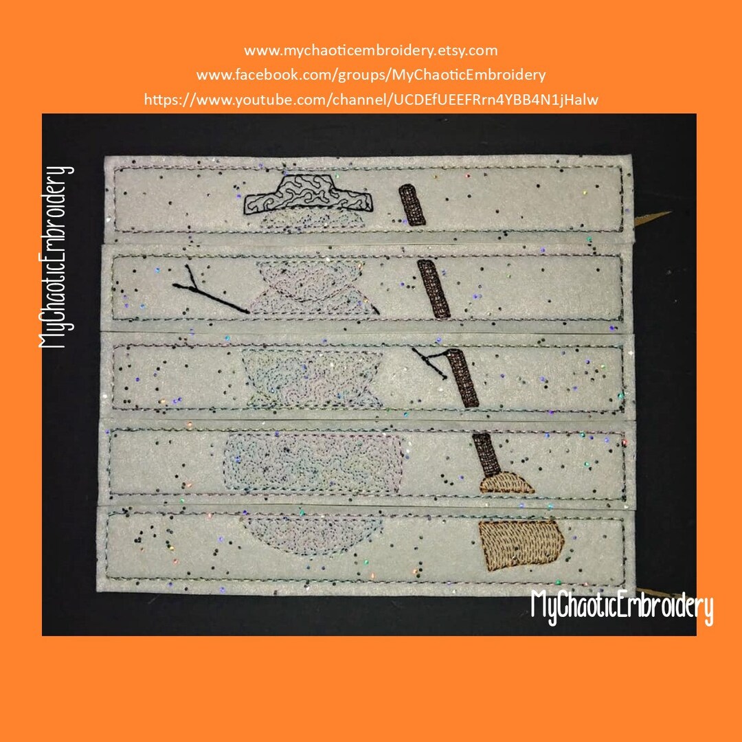 5x7 Snowman With Broom Stick Puzzle Design Uses Tongue Depressor Size