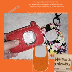 Lupa de bolso iluminada 5x7, suporte para luz de aumento, chaveiro KF, chaveiro, bordado digital à máquina