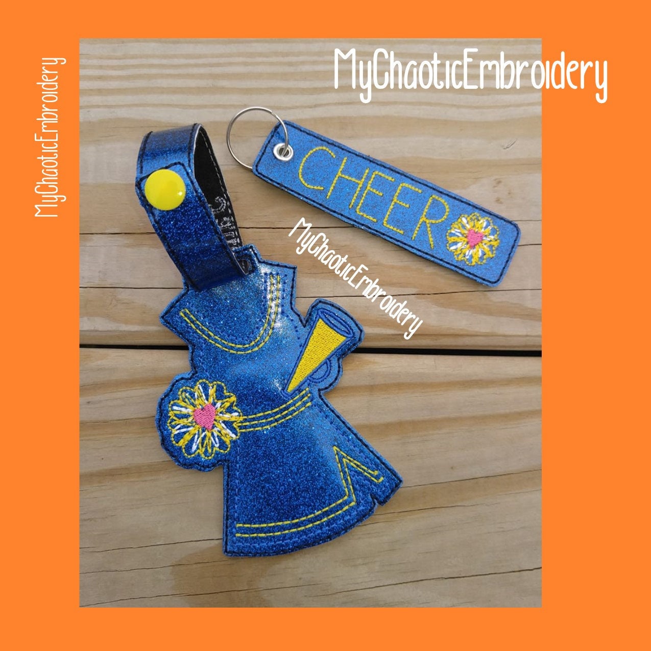 2 Design Set cheerleader Cheer Spirit Bag Tag & Matching Etsy