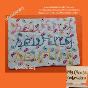 5x7 mug coaster mat 2 styles SEWING SEWING SEWING Digital file machine embroidery tableware.