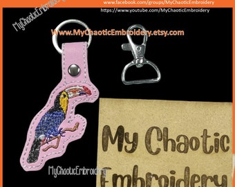 4x4 Toucan keyfob designs - INSTRUCTIONS include alternatives -Digital file machine embroidery