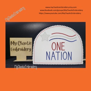 15x18 Küche Serviettenhalter Cover USA One Nation Designs - Digitale Datei Stickdatei Geschirr Tischwäsche