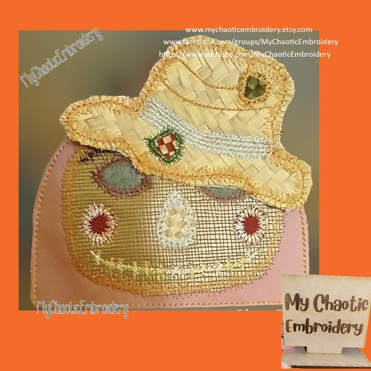 5x7 Kitchen Napkin Holder Cover Scarecrow Pair Reverse Etsy